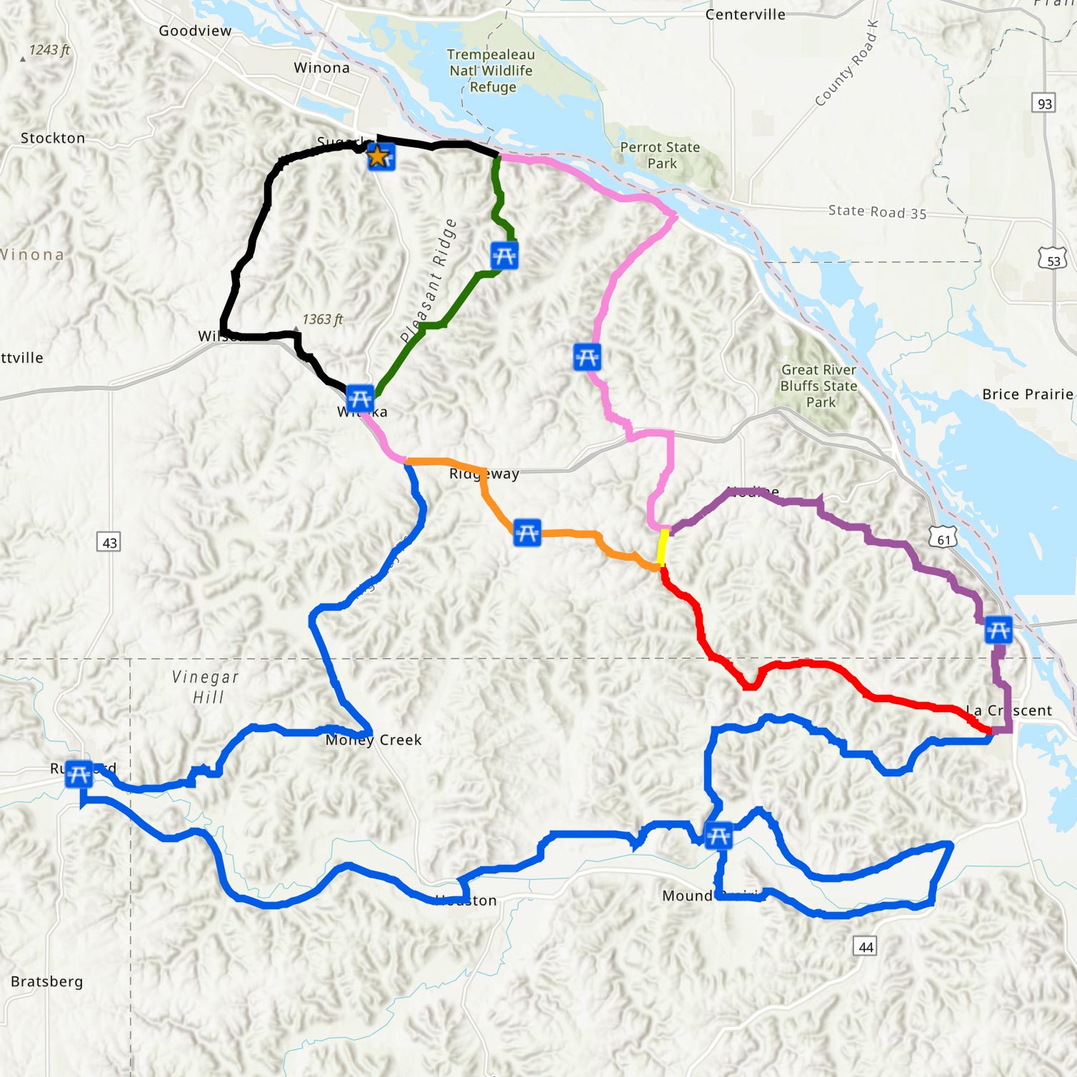 Bike Route, Bicycle Touring Routes Ride The Ridges Winona MN